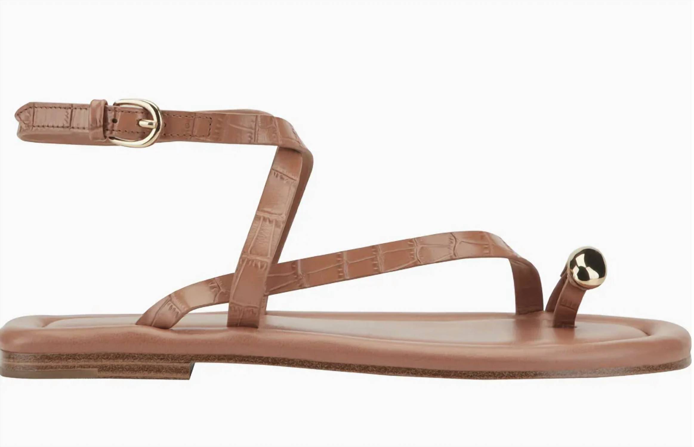 New Marc Fisher Women's Gynnie Strappy Sandal In Natural